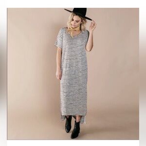 Rylee + Cru Striped T-Shirt Dress